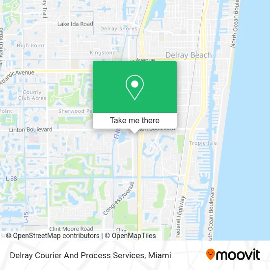 Delray Courier And Process Services map