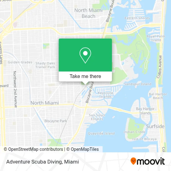 Adventure Scuba Diving map