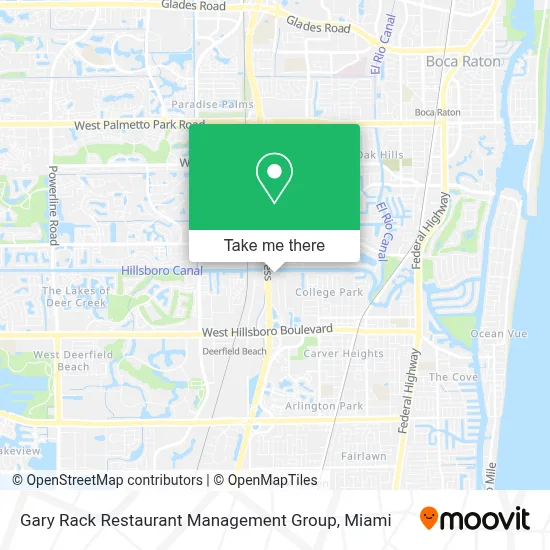 Gary Rack Restaurant Management Group map