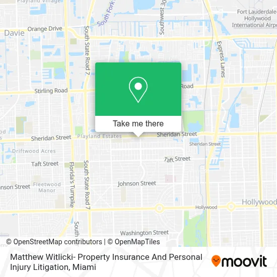 Matthew Witlicki- Property Insurance And Personal Injury Litigation map
