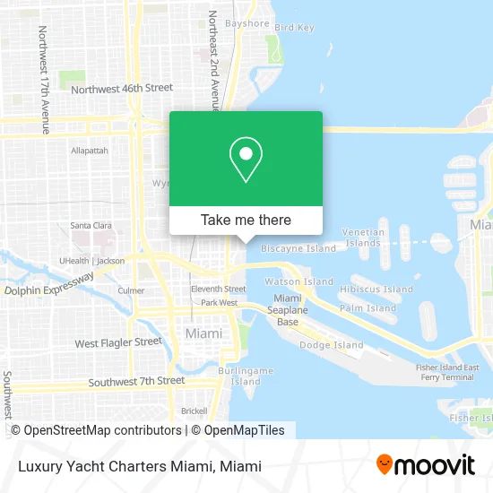 Luxury Yacht Charters Miami map
