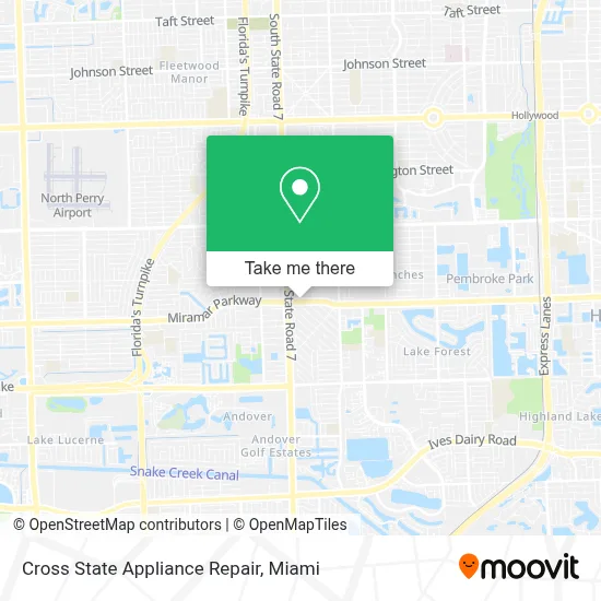 Cross State Appliance Repair map