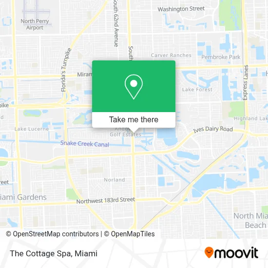 The Cottage Spa map