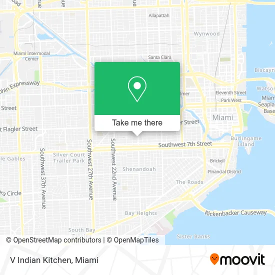 V Indian Kitchen map