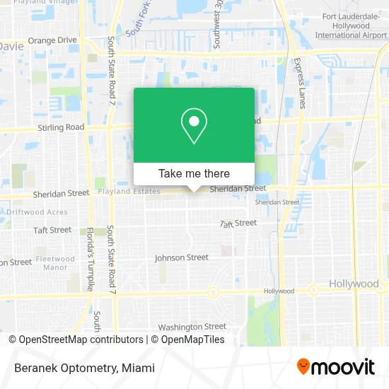 Beranek Optometry map