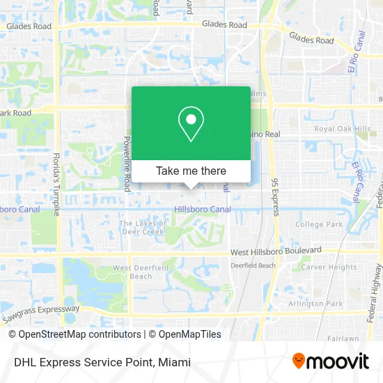 DHL Express Service Point map