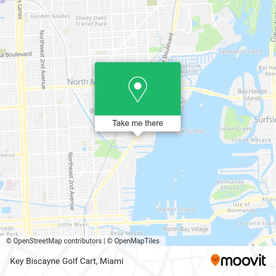 Key Biscayne Golf Cart map