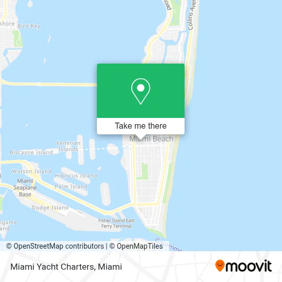 Miami Yacht Charters map