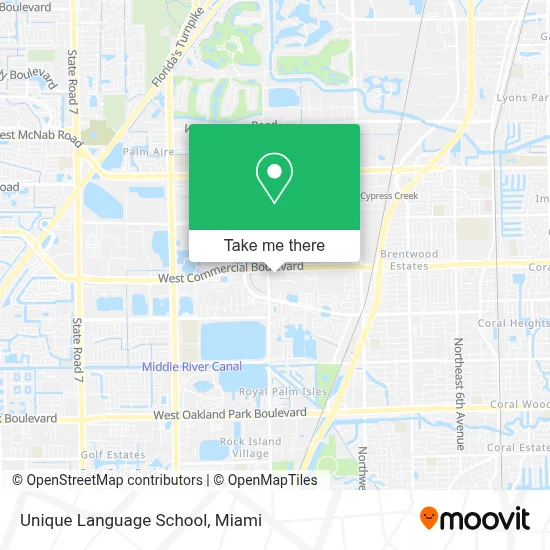 Unique Language School map