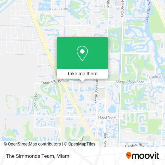 The Simmonds Team map