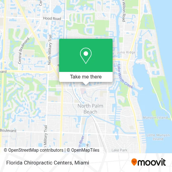 Florida Chiropractic Centers map