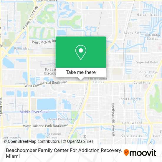 Beachcomber Family Center For Addiction Recovery map