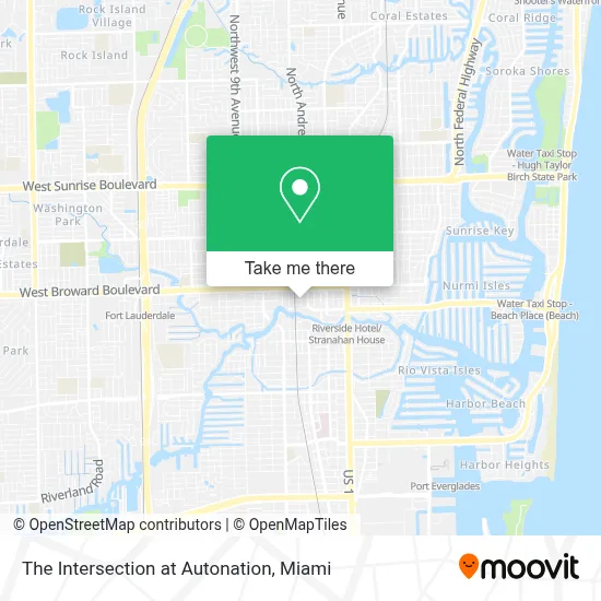 The Intersection at Autonation map