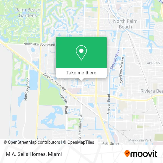 M.A. Sells Homes map