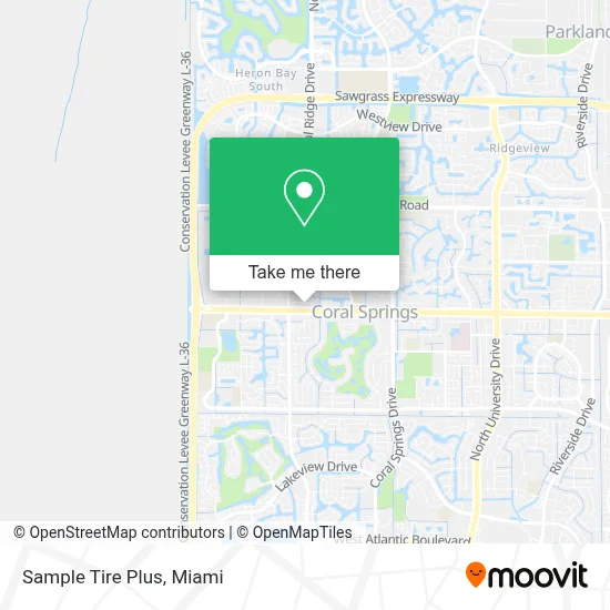Sample Tire Plus map