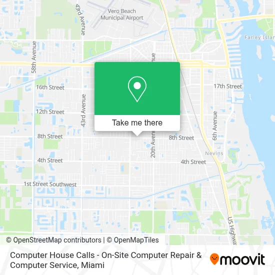 Computer House Calls - On-Site Computer Repair & Computer Service map