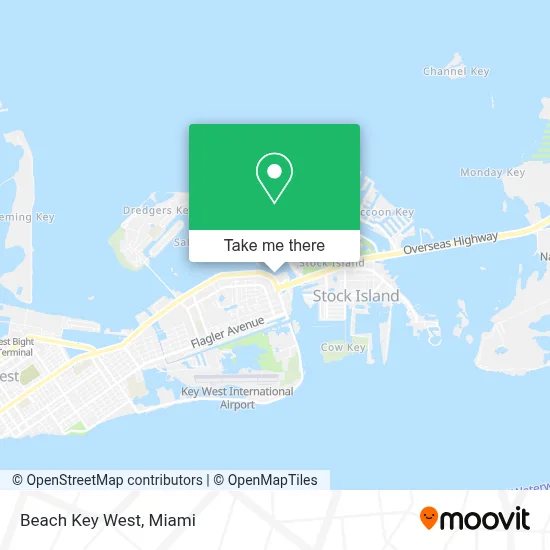 Beach Key West map