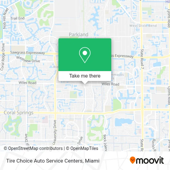 Tire Choice Auto Service Centers map