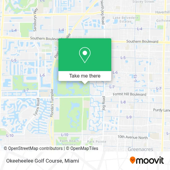 Okeeheelee Golf Course map