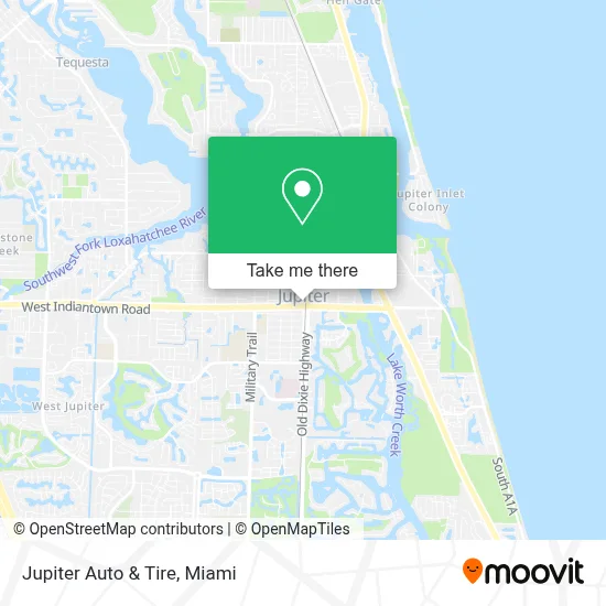 Jupiter Auto & Tire map