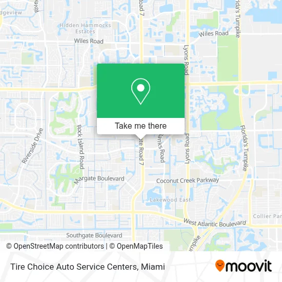 Tire Choice Auto Service Centers map