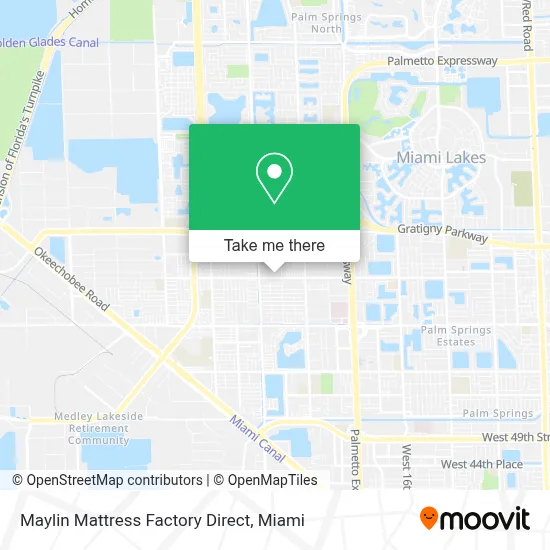 Maylin Mattress Factory Direct map