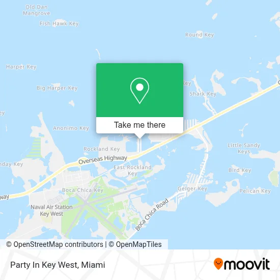 Party In Key West map