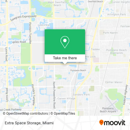 Extra Space Storage map
