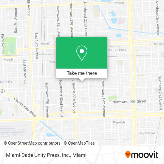 Miami-Dade Unity Press, Inc. map