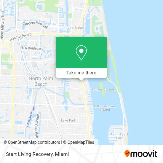 Start Living Recovery map