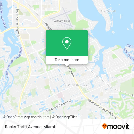 Racks Thrift Avenue map