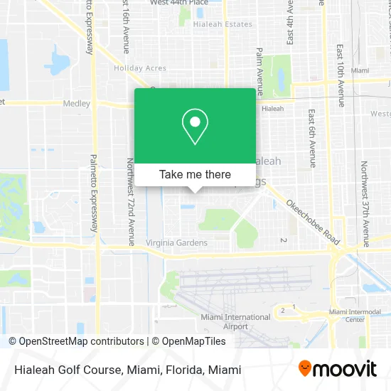 Hialeah Golf Course, Miami, Florida map