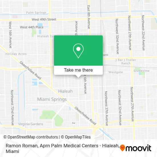Ramon Roman, Aprn Palm Medical Centers - Hialeah map