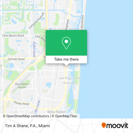 Tim A Shane, P.A. map