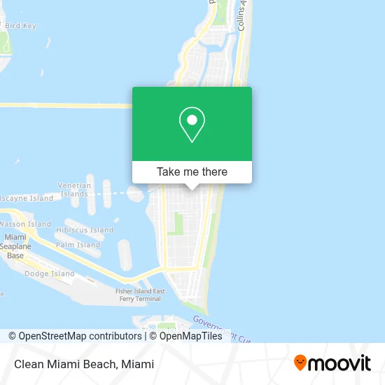 Clean Miami Beach map