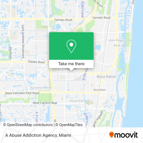 A Abuse Addiction Agency map