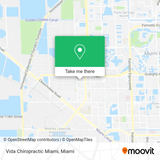 Vida Chiropractic Miami map