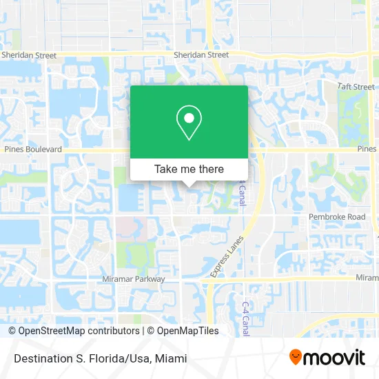 Destination S. Florida/Usa map