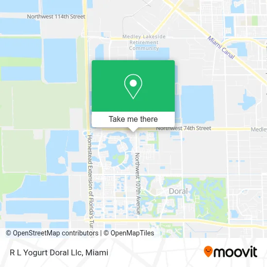 R L Yogurt Doral Llc map