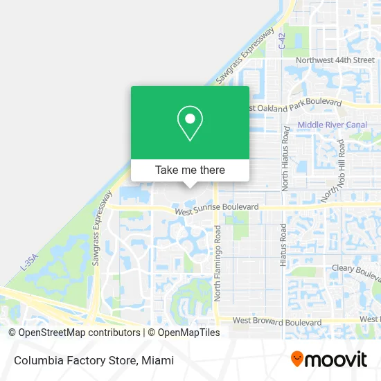 Columbia Factory Store map
