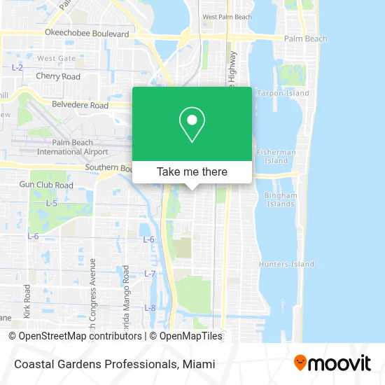 Coastal Gardens Professionals map
