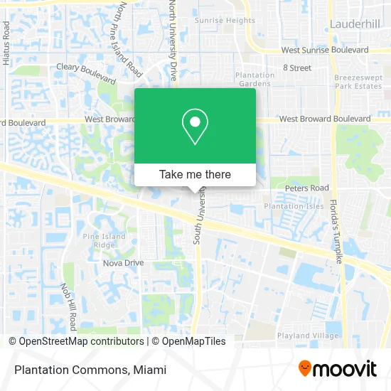 Plantation Commons map