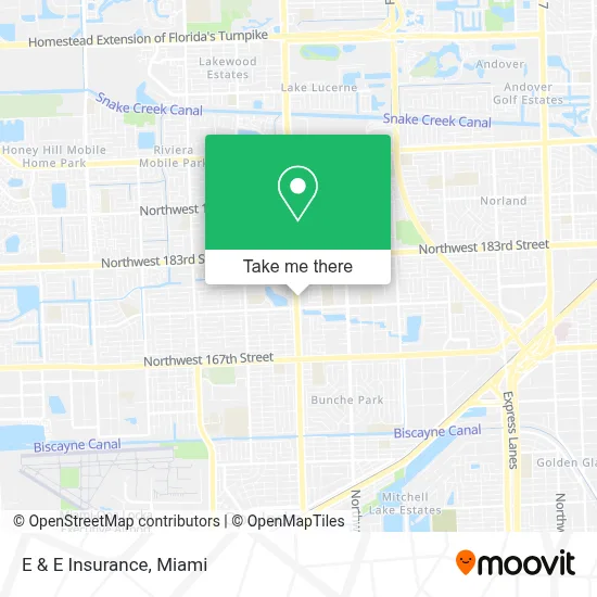 E & E Insurance map