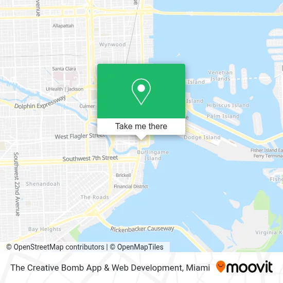 The Creative Bomb App & Web Development map