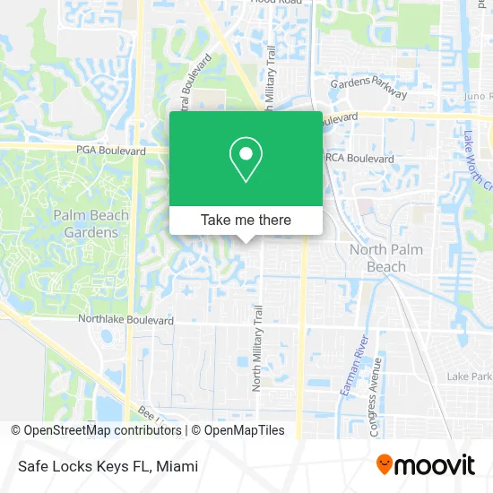 Safe Locks Keys FL map
