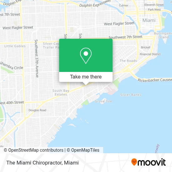 The Miami Chiropractor map