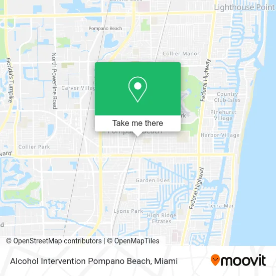 Alcohol Intervention Pompano Beach map