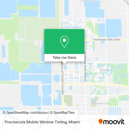 Precisecuts Mobile Window Tinting map