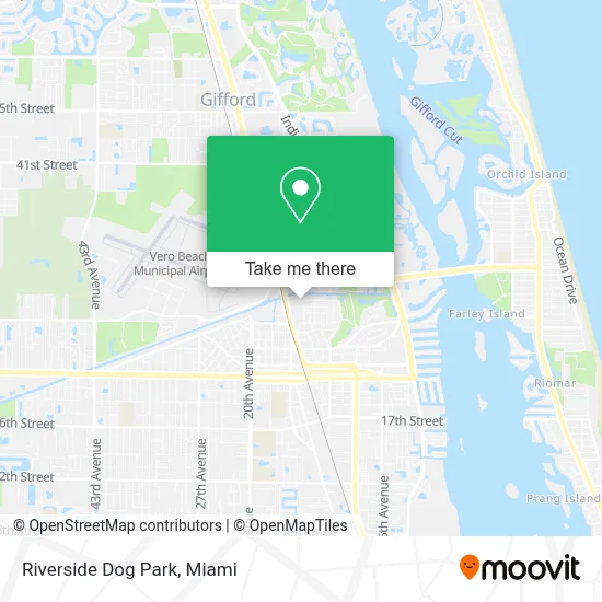 Riverside Dog Park map
