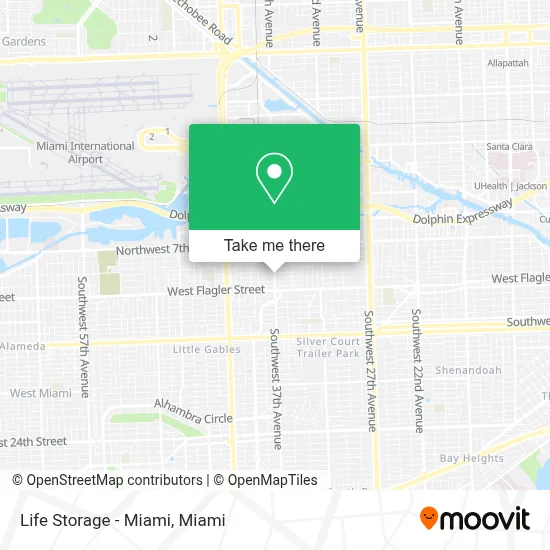 Life Storage - Miami map